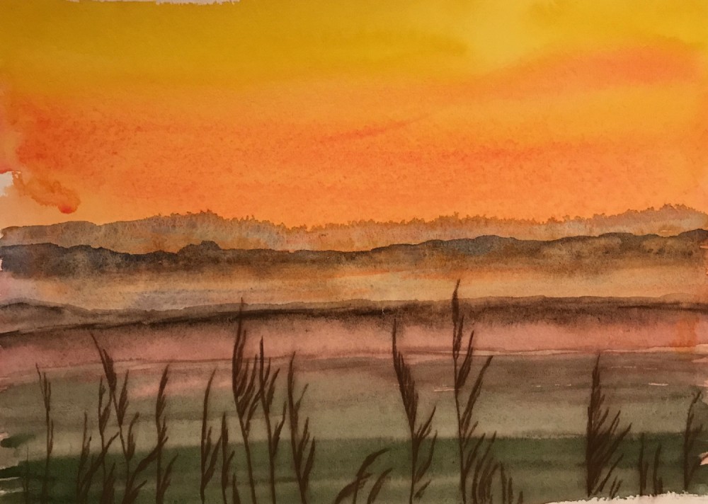 Mist and Sunset over Pett Level
