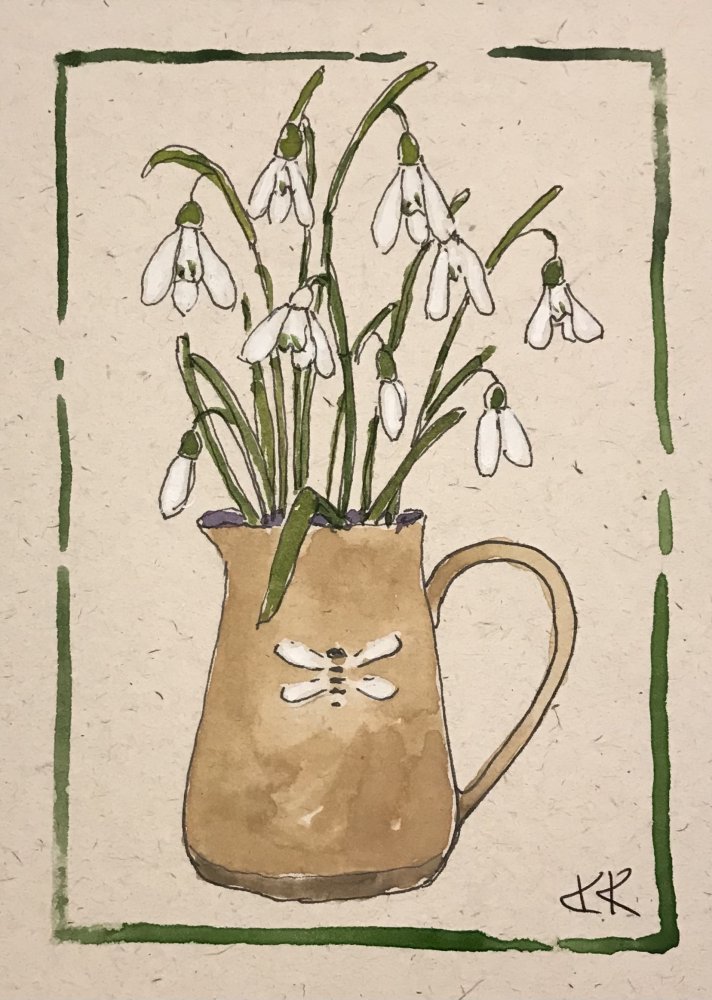 Sarah's Jug and Snowdrops